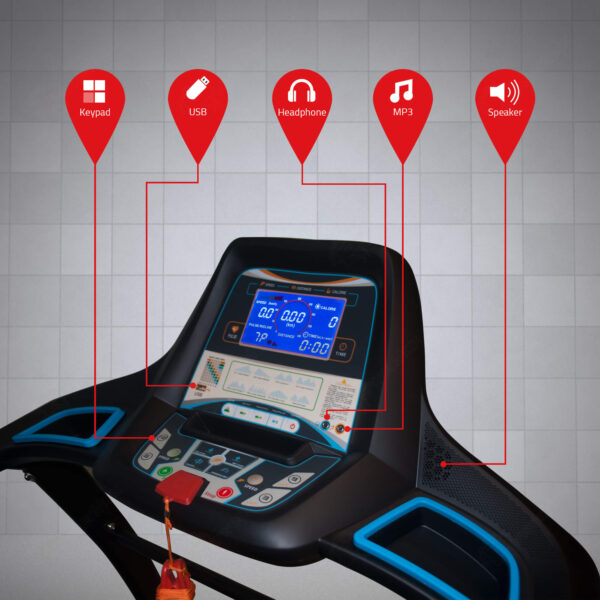 TDM-110® Motorized Treadmill with 18.2CM Vivid Color Display - Image 2