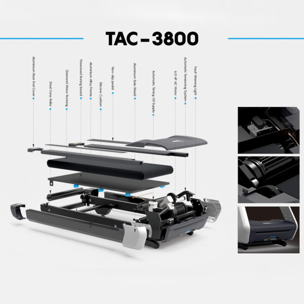 TAC-3800® Commercial Motorised AC Treadmill - Image 9