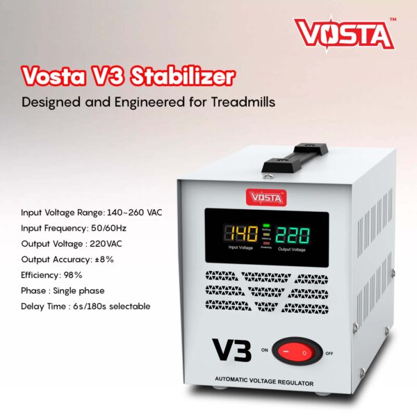 Vosta V3 Stabilizer -  Input: 140~260 VAC & Output: 220 VAC (±8%) - Image 2