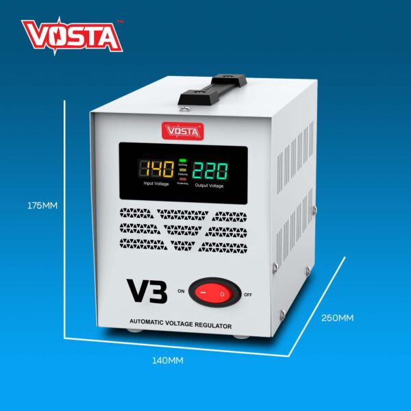 Vosta V3 Stabilizer -  Input: 140~260 VAC & Output: 220 VAC (±8%) - Image 9
