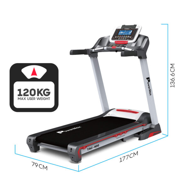 TAC-400® Semi-Commercial AC Motorized Treadmill with Android & iOS App - Image 12