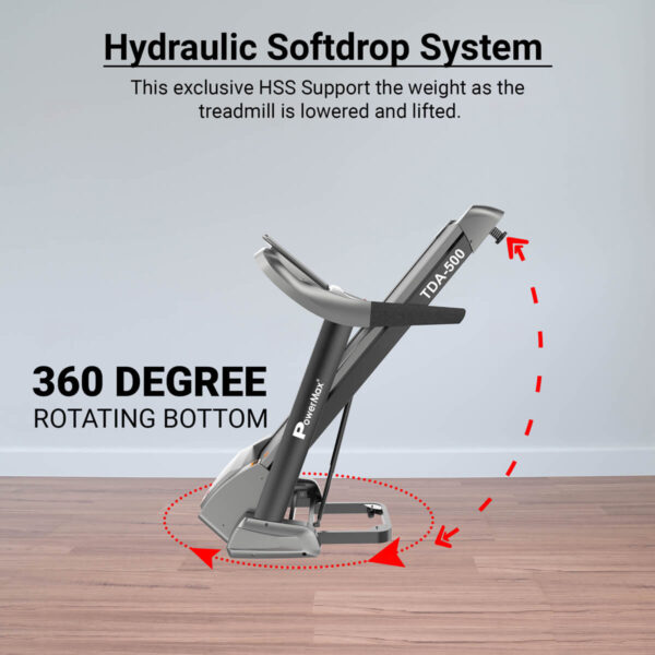 TDA-500® Semi Auto lubrication Treadmill with 3D Smart Touch keys - Image 5