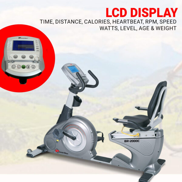 BR-2000C Commercial Recumbent Bike - Image 3
