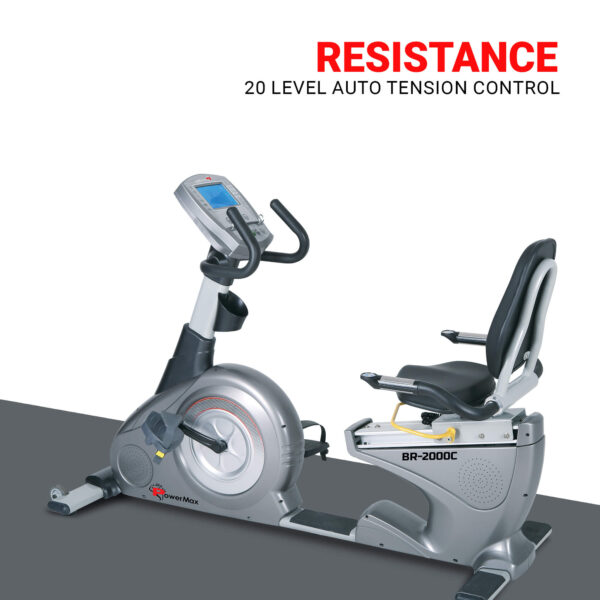 BR-2000C Commercial Recumbent Bike - Image 4