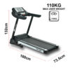 TAC-230® AC Motorized Treadmill with Auto Incline, MP3 & iPad Holder - Image 9