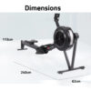 RAC-2500 Air Rowing Machine with LCD Display for Commercial use - Image 6