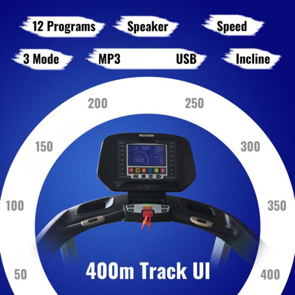 TDA-550®  Motorised Treadmill with 400m Track UI - Image 2