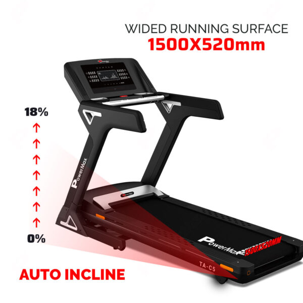 TA-C5® Premium Commercial AC Motorized Treadmill - Image 4