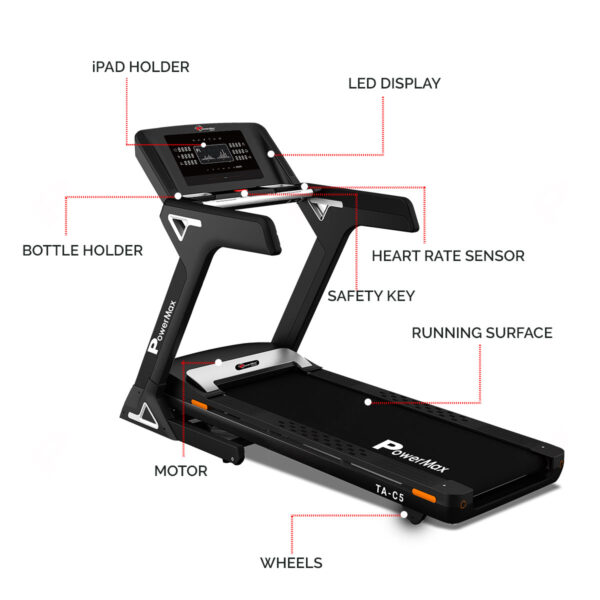 TA-C5® Premium Commercial AC Motorized Treadmill - Image 5