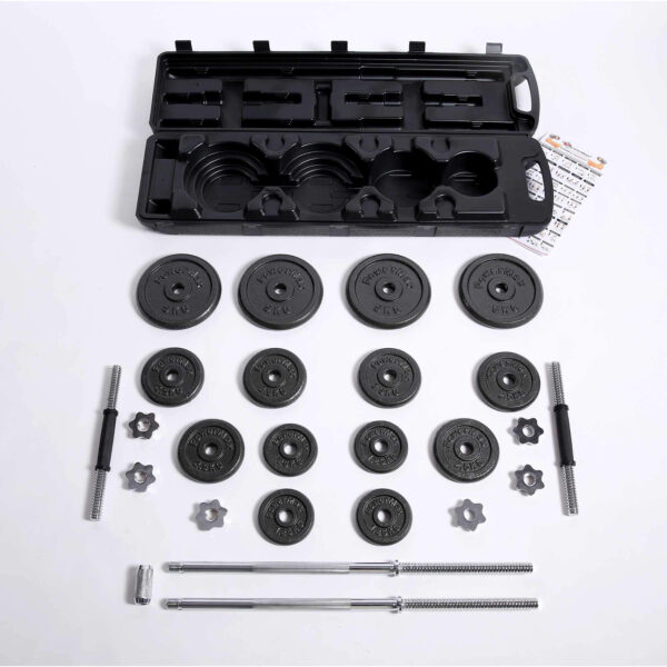 PDS-50 Dumbbells Set Metal Plates + Dumbbell Rods Home Gym - Image 2