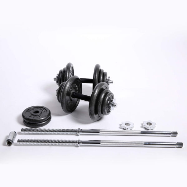 PDS-50 Dumbbells Set Metal Plates + Dumbbell Rods Home Gym - Image 4