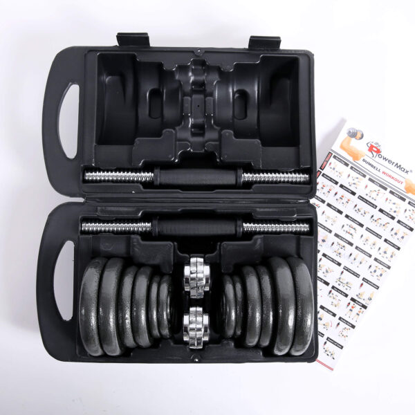 PDS-20 Dumbbells Set Metal Plates + Dumbbell Rods Home Gym - Image 4