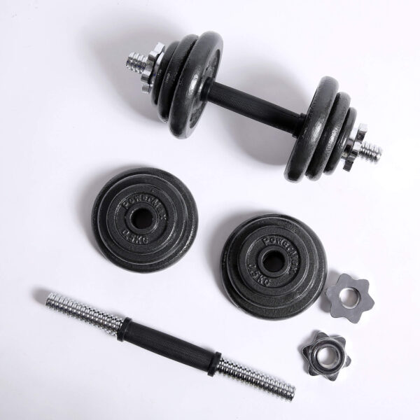 PDS-20 Dumbbells Set Metal Plates + Dumbbell Rods Home Gym - Image 7