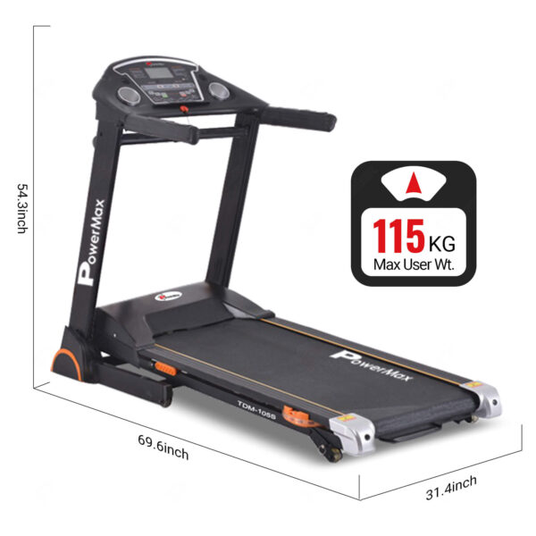 TDM-105S® Motorised Treadmill with Semi-Auto Lubricating - Image 5
