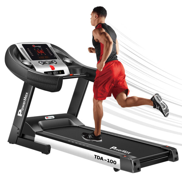TDA-100® Semi Auto lubrication Motorized Treadmill with Auto Incline - Image 2