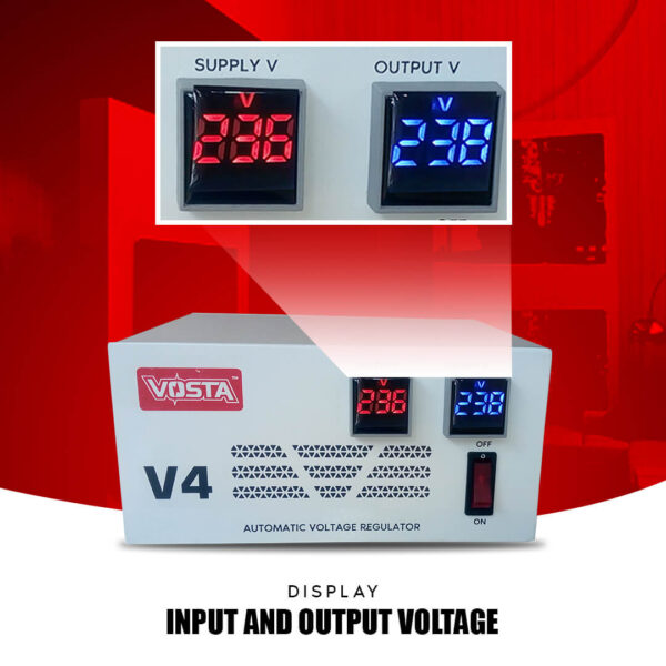 Vosta V4 Digital Stabilizer - Input: 180~270 VAC & Output: 220 VAC (±9%) - Image 3