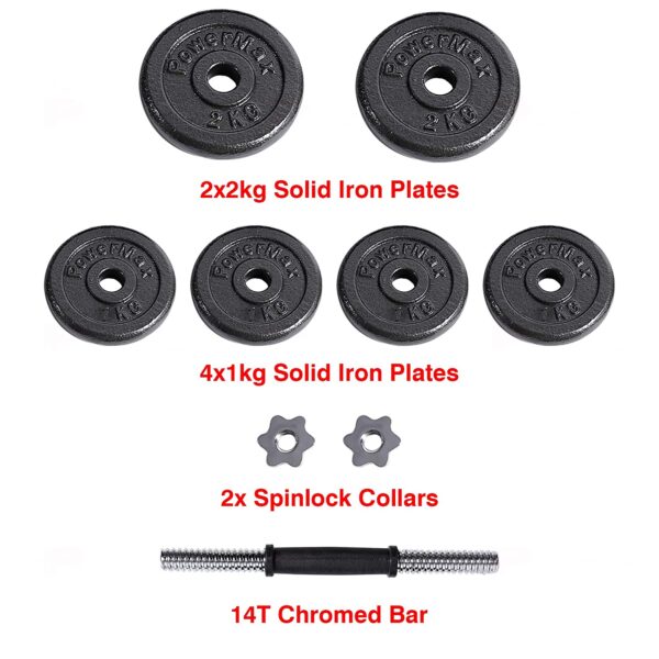 PDS-10 Dumbbell Set with Non-Slip Grip for Home Use - Image 6