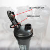 PSB-6S-B (600ml) Protein Shaker Bottle with Single Storage - Image 5
