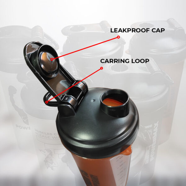 PSB-6S-C (600ml) Protein Shaker Bottle with Single Storage - Image 5