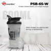 PSB-6S-W (600ml) Protein Shaker Bottle with Single Storage - Image 2