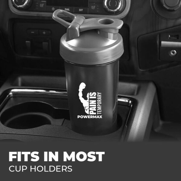 PSB-6S-W (600ml) Protein Shaker Bottle with Single Storage - Image 7
