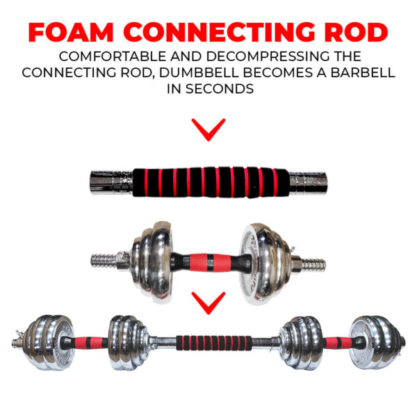 PDS-30C Chrome Iron Dumbbells Set - Image 6