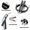 JA-3 (Black) Exercise Speed Jump Rope With Adjustable Cable - Image 3