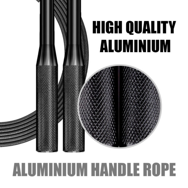 JA-3 (Black) Exercise Speed Jump Rope With Adjustable Cable - Image 9