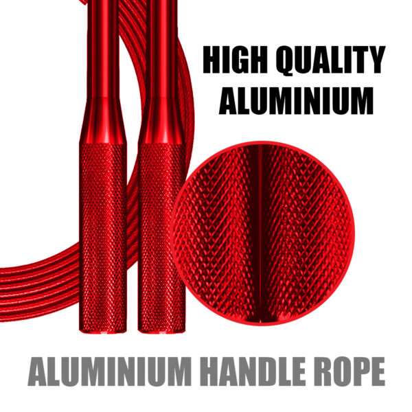 JA-3 (Red) Exercise Speed Jump Rope With Adjustable Cable - Image 9