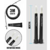 JP-2 (Black)  Exercise Speed Jump Rope With Adjustable Cable - Image 5