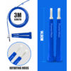 JP-2 (Blue) Exercise Speed Jump Rope With Adjustable Cable - Image 5