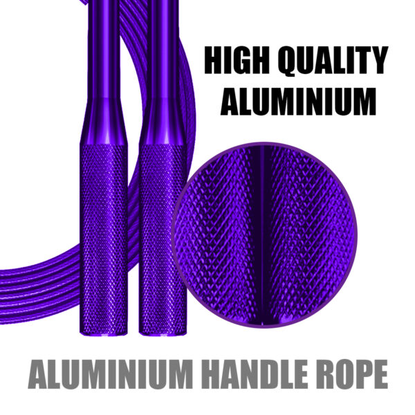 JA-3 (Purple) Exercise Speed Jump Rope With Adjustable Cable - Image 9