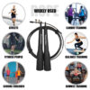 JP-5 (Black) Exercise Speed Jump Rope With Adjustable Cable - Image 6