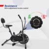 BU-201 Dual Action Air Bike/Exercise Bike with Back Support - Image 4