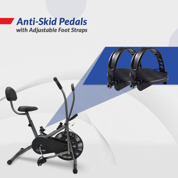 BU-201 Dual Action Air Bike/Exercise Bike with Back Support - Image 7