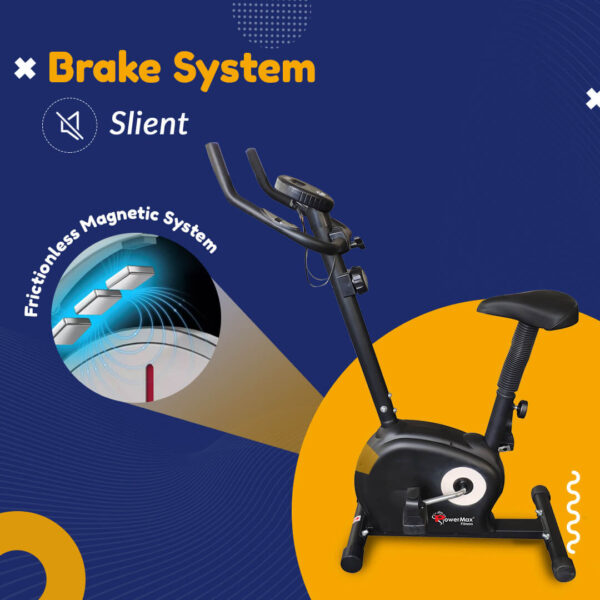 BU-510 Magnetic Upright Bike with LCD Display - Image 6