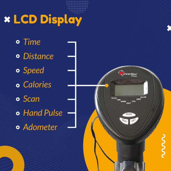 BU-510 Magnetic Upright Bike with LCD Display - Image 7