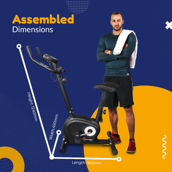 BU-510 Magnetic Upright Bike with LCD Display - Image 11
