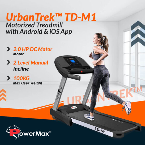 UrbanTrek™ TD-M1 Motorized Treadmill with Android & iOS Application - Image 2