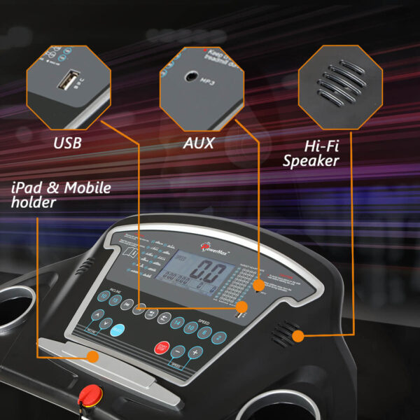 TDA-230M® Multifunction Motorized Treadmill with Semi-Auto Lubrication - Image 3