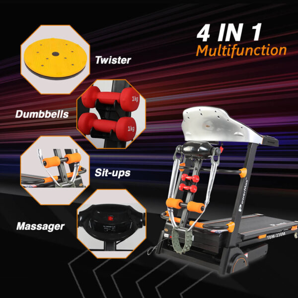 TDA-230M® Multifunction Motorized Treadmill with Semi-Auto Lubrication - Image 5