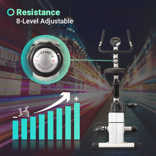 BU-610 Magnetic Upright Bike with LCD Display - Image 5