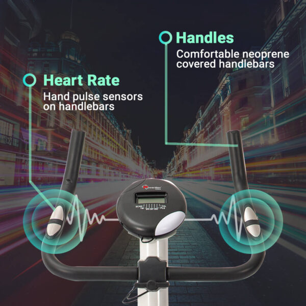 BU-610 Magnetic Upright Bike with LCD Display - Image 10