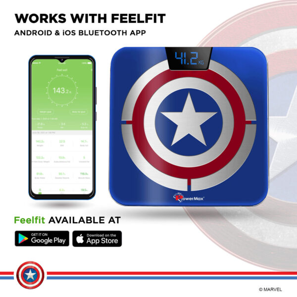 BCA-140 Marvel Edition Bluetooth Smart Scale - Image 6