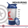 MSB-6S-CA-CL (600ml) Captain America Marvel Edition Protein Shaker Bottle with Single Storage - Image 7
