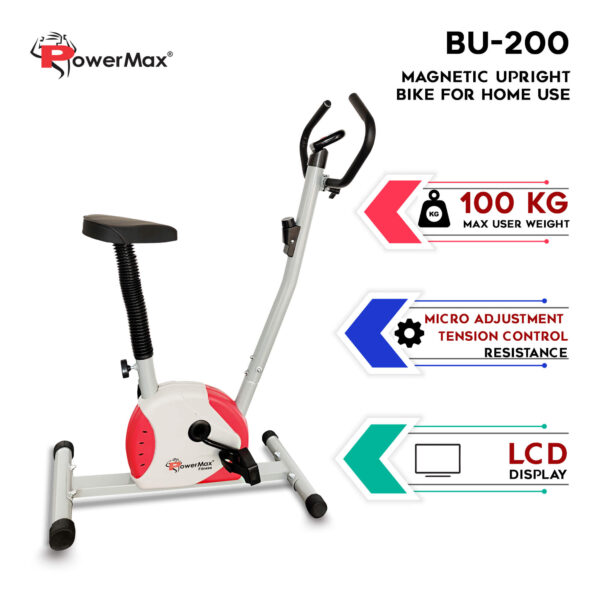BU-200 Magnetic Upright Bike for Home Use - Image 2