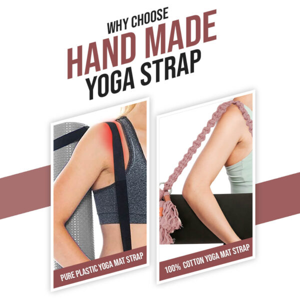 Macramé Boho style Hand Woven Yoga Mat Carrying Strap - Image 5