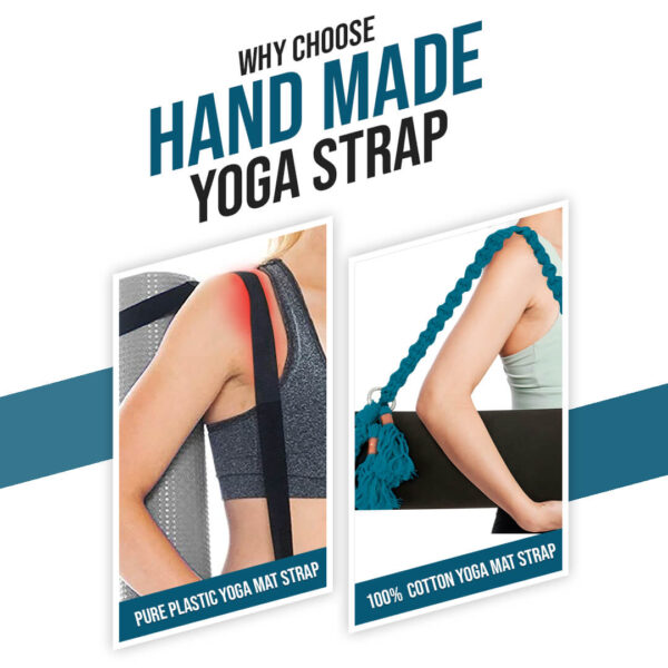 Macramé Boho style Hand Woven Yoga Mat Carrying Strap - Image 4
