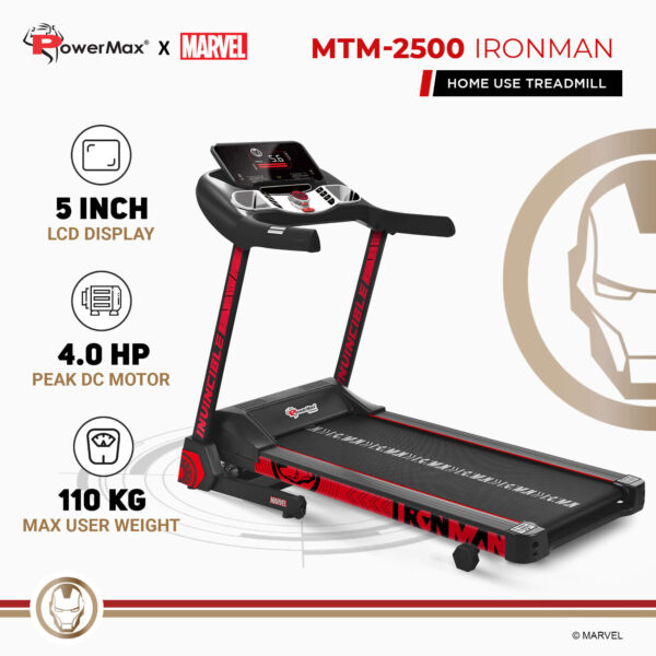 MTM-2500 Motorized Treadmill with Automatic Lubrication and Jumping Wheels - Image 3