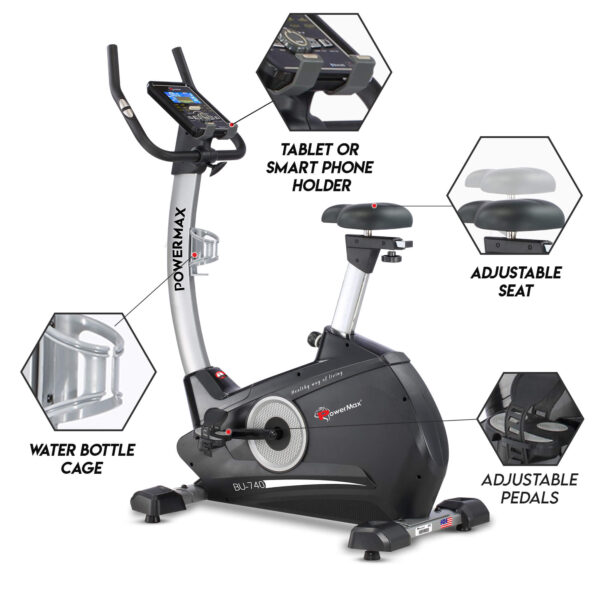 BU-740 Upright Exercise Bike with Hand Pulse - Image 4